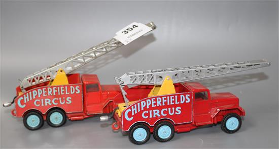 Two Corgi Chipperfields Circus International trucks